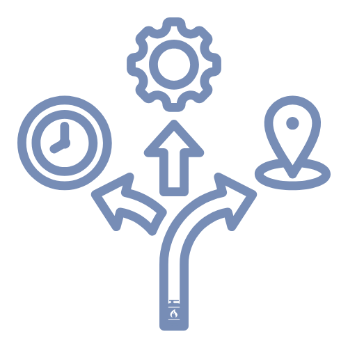 flexible options representing time, settings, location